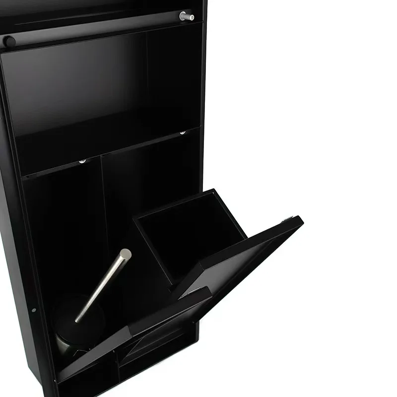 Toilet Brush Wall Niche Built in Tile Embedded Large Capacity Multi Functional Super Heavy 304 Stainless Steel Hidden Trash Can