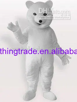 

Fast custom new White Polar Bear Christmas Halloween Christmas Dress Full Body Props Outfit Mascot Costume