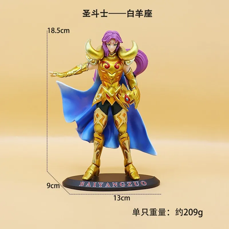 Japanese Anime Saint Seiya Figure Phoenix Ikki Hyoga Seiya Shiryu Standing Figure Toy PVC Box Figure Collection Decoration 19cm