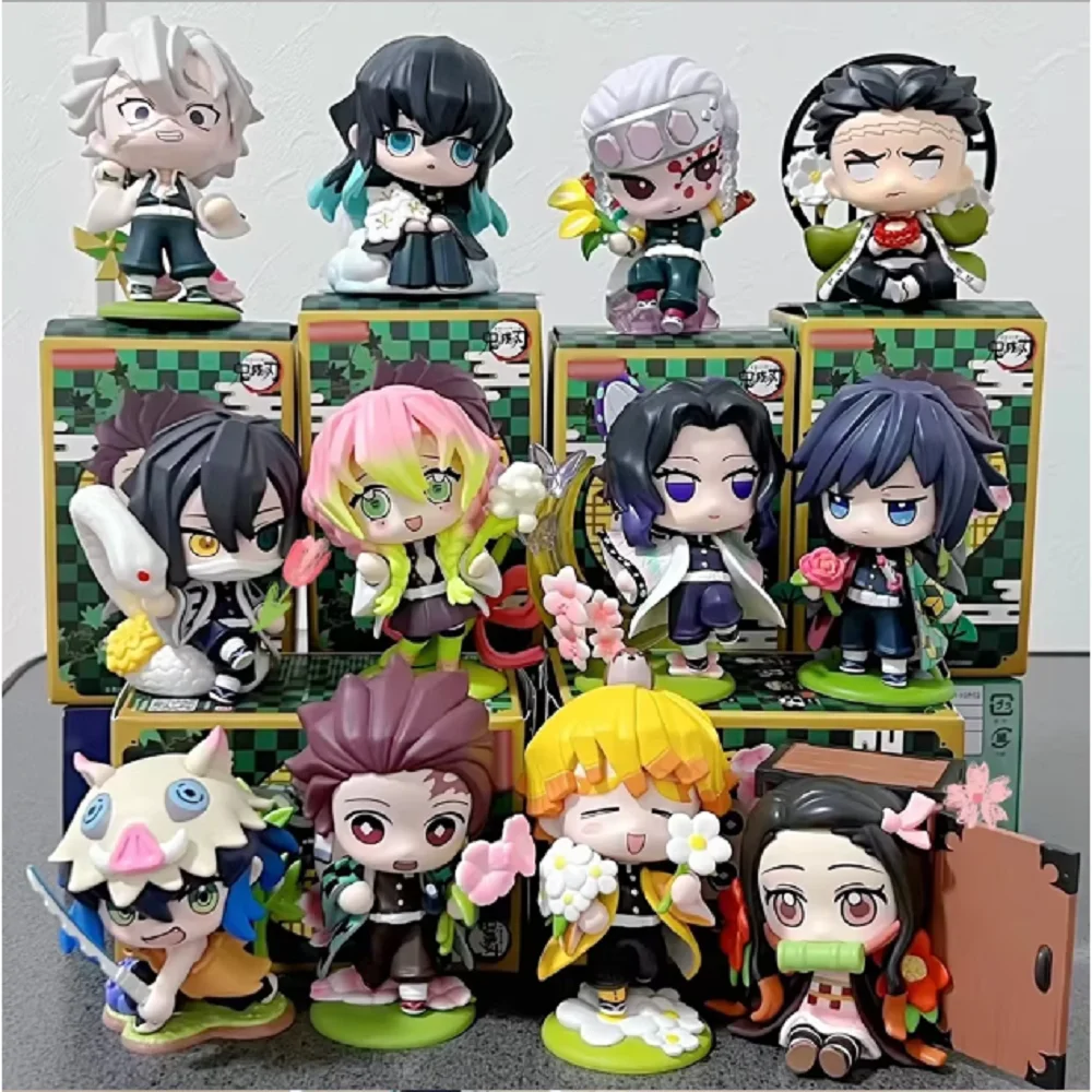Neue Anime Demon Slayer Blind Box Cartoon-Figur PVC-Modell Ornament Kinder Weihnachts- Halloween-Geschenk