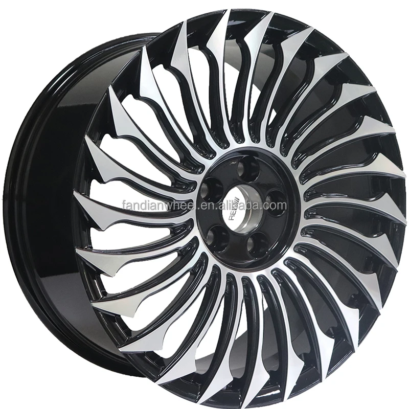 Forged Aluminum Alloy Car Wheels 24-26 Inch Customizable Black 5 Lug High Performance Aftermarket