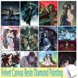 Full Square Drill Embroidery Mo Dao Zu Shi 5D DIY Velvet Canvas Resin Diamond Painting Cross Stitch Master Of Demonic Dao Mosaic