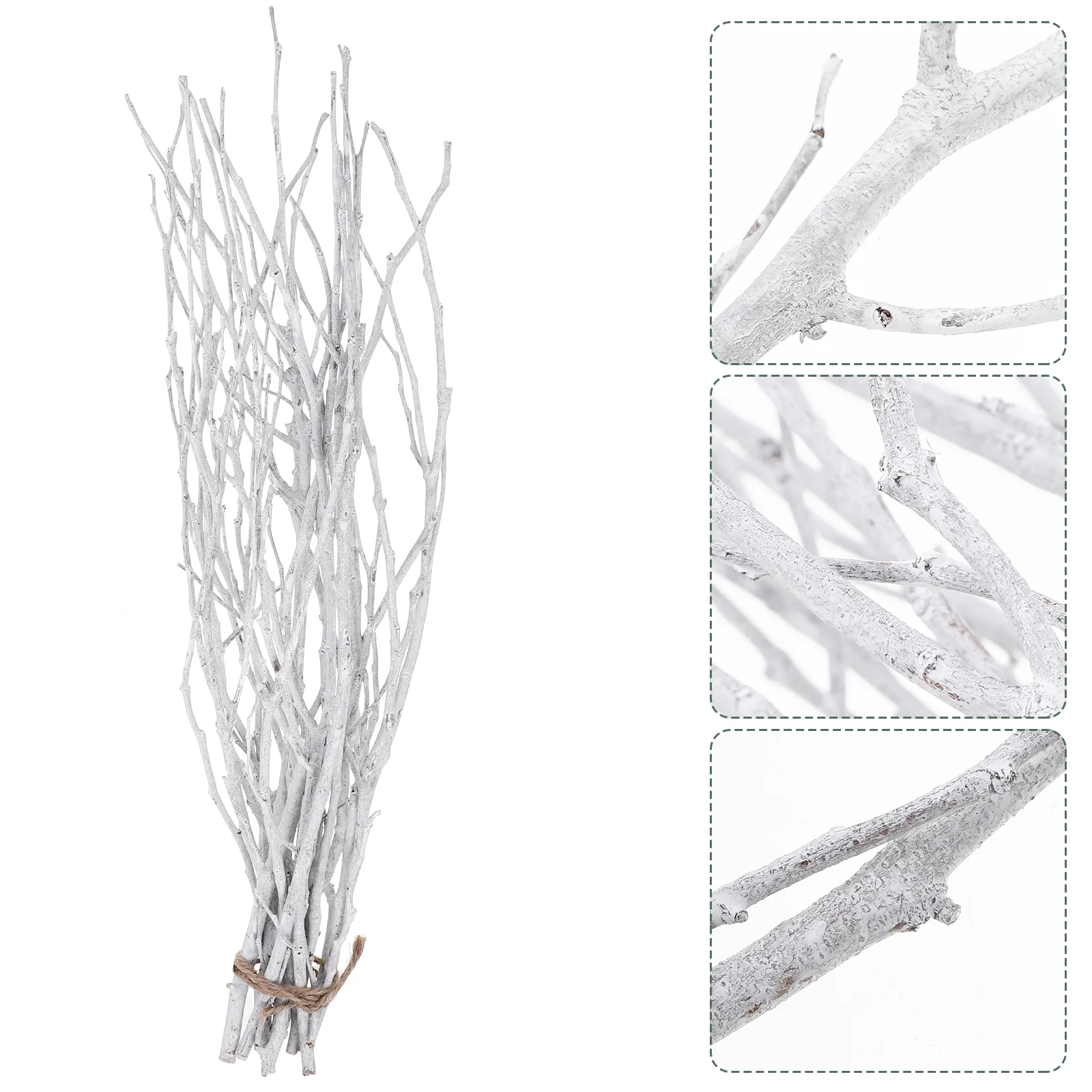 10 Pcs Artificial Plants 50 Cm Dried Twigs Stems for Vase Branches Decoration Wood White