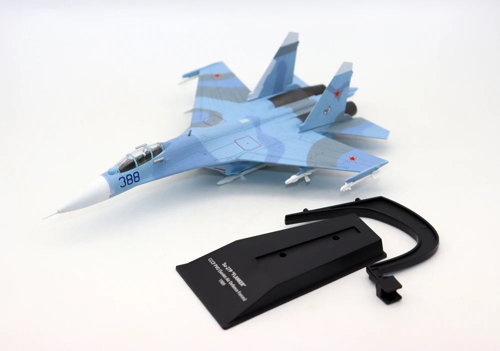 New 1/100 Scale Su-27P Flanker CCCP PVO Sukhoi Air 1989 Fighter Aircraft Diecast alloy simulation model for colletion