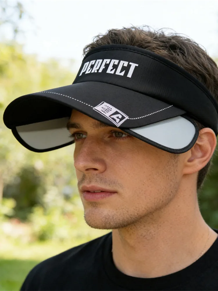 AliExpress NONE New Summer Retractable Visor Sun Hat, Outdoor Sports Visor Cap, Lightweight & Versatile for Cycling, Running & Travel