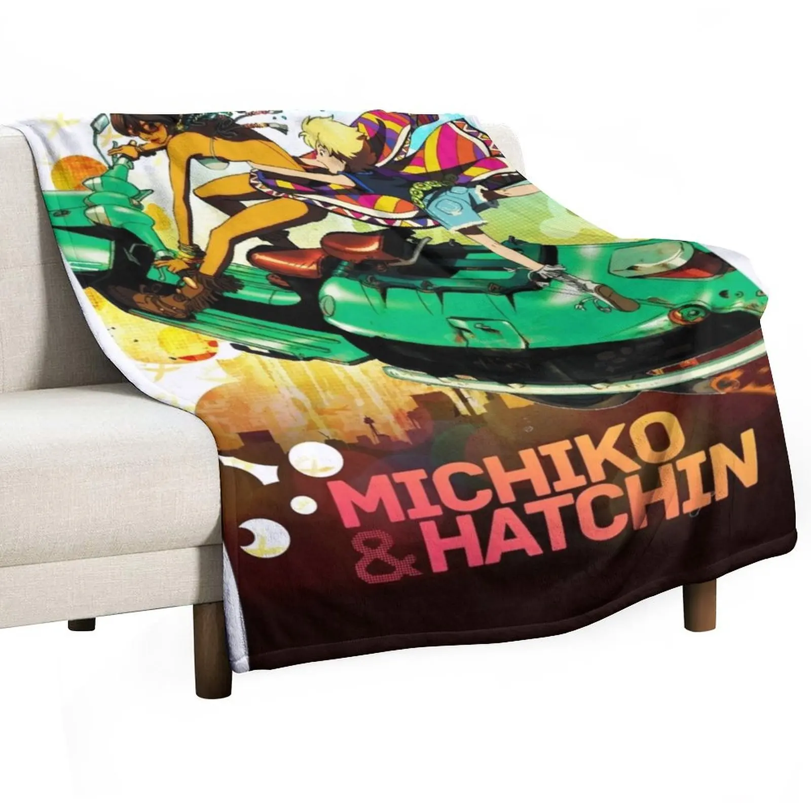 

Michiko to Hatchin Throw Blanket Winter beds Multi-Purpose wednesday Loose Blankets