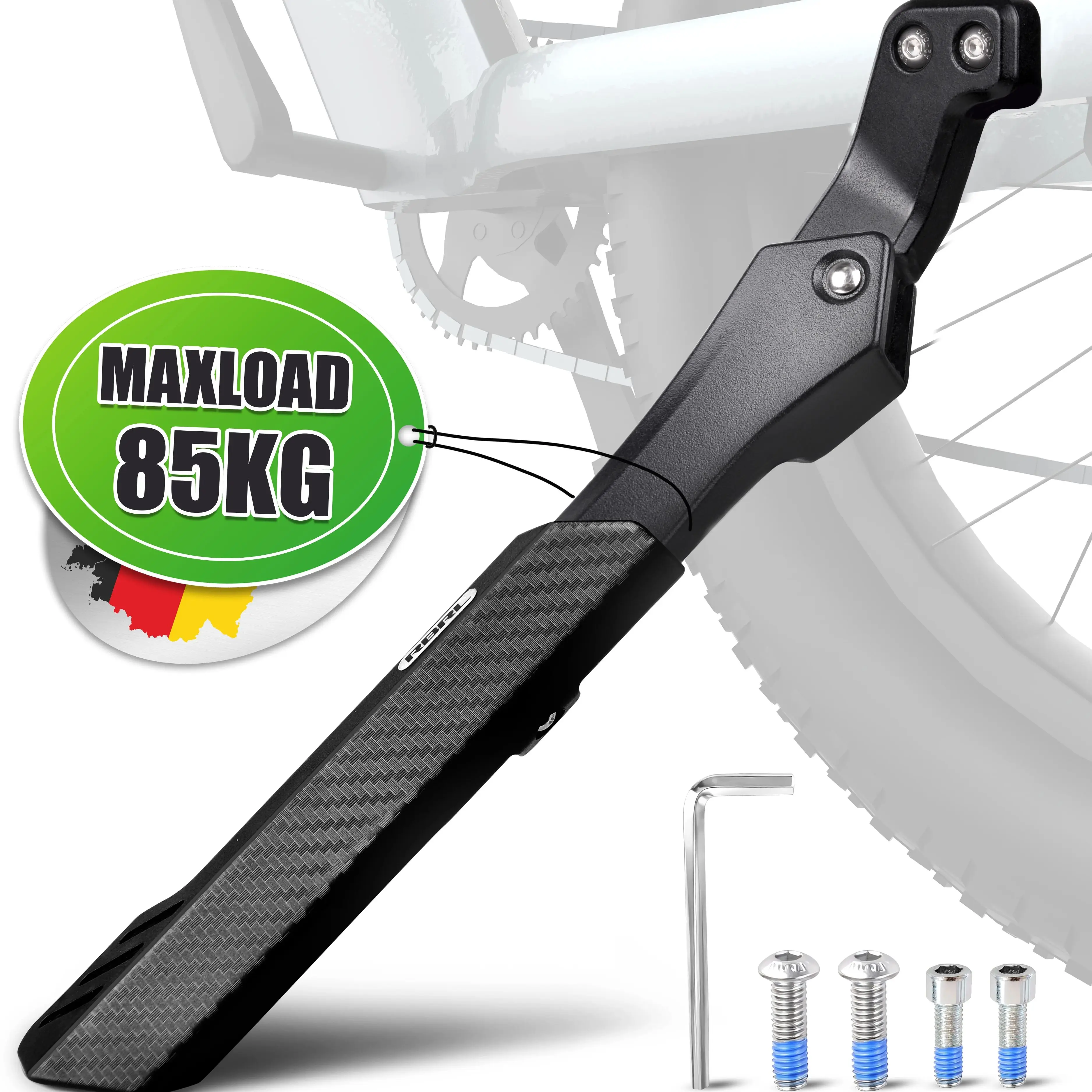 AliExpress NONE RBRL Electric Bicycle Kickstand Widen Base Anti Slip Bicycle Stand for 26-29" E Bike Aluminum Adjustable Universal Support 18mm