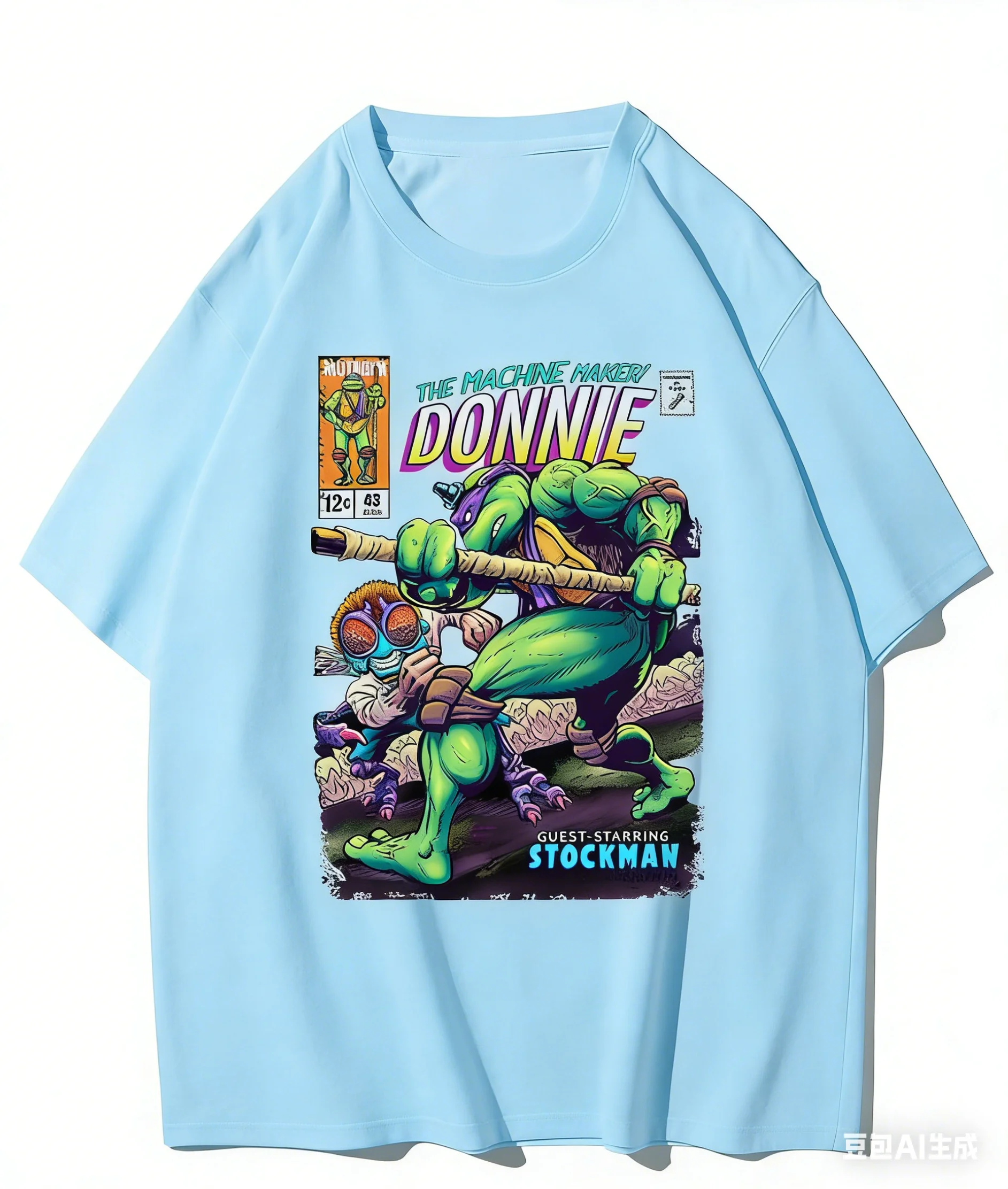 Nickelodeon Nick - Ninja Turtles movie cartoon print children's short-sleeved shirt - 100% cotton, suitable for young children