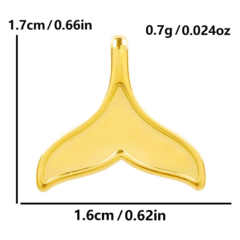 10Pcs Dolphin Tail Fin Animal Stainless Steel Diy Earrings Necklace character Charms For Jewelry Making Small Pendant