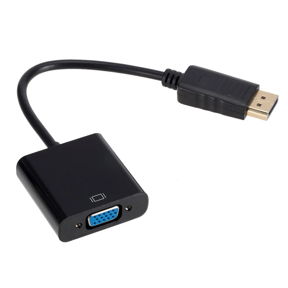 LccKaa DisplayPort na Adapter VGA konwerter kabel DP męski do VGA żeński konwerter dla komputer stancjonarny laptopa Monitor HDTV projektor