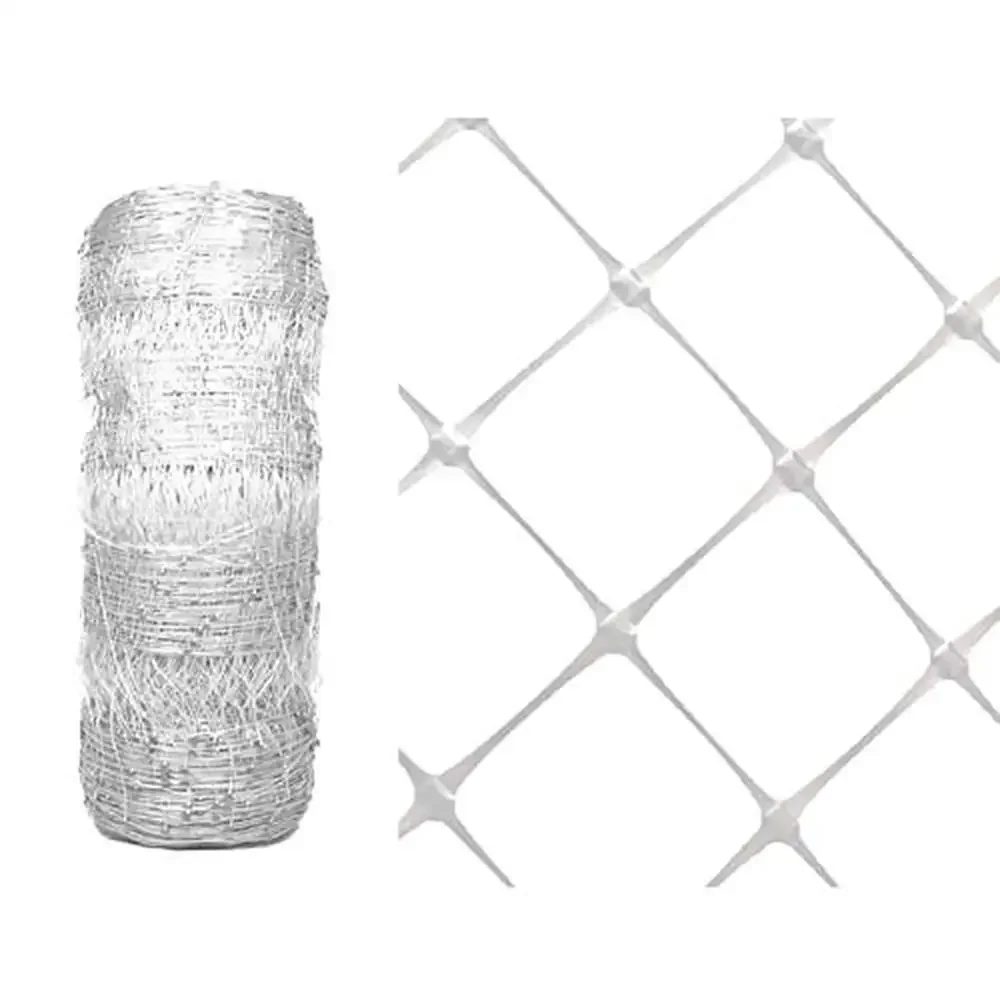 Plant Trellis Netting Support Climbing Plants Grow Fruits Vegetables White 4ft x 330' Strong Durable Reusable Plastic Material