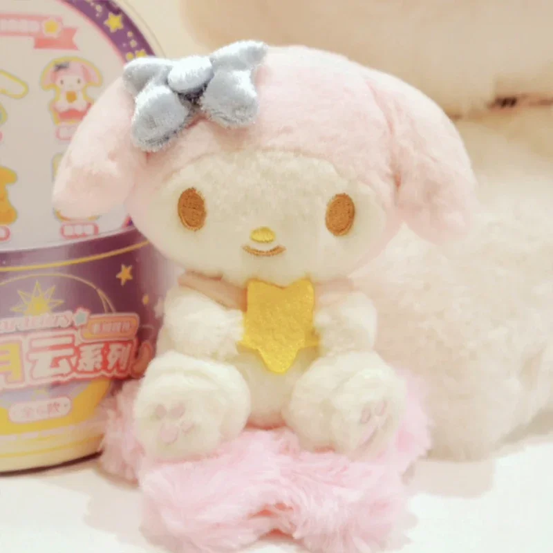 MINISO-Caixa cega Sanrio Star Moon, Série Yun Plush sobrenome, Hello Kitty Cinnamoroll, My Melody, Kuromi, Pachacco Christmas Gift