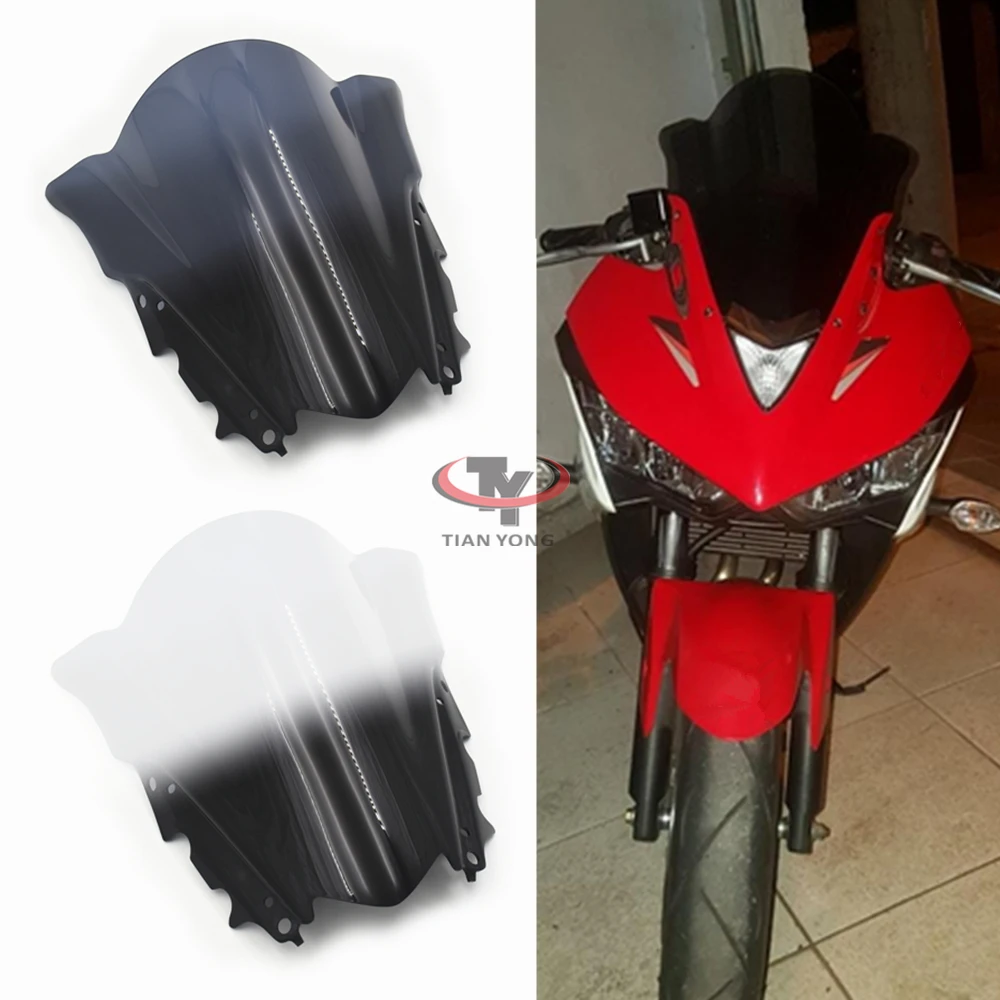 Windscreen raise Wind Deflectore Smoke Black For Yamaha YZF R25 2014-2015-2016-2017-2018 Windshield Gradient R3 2015