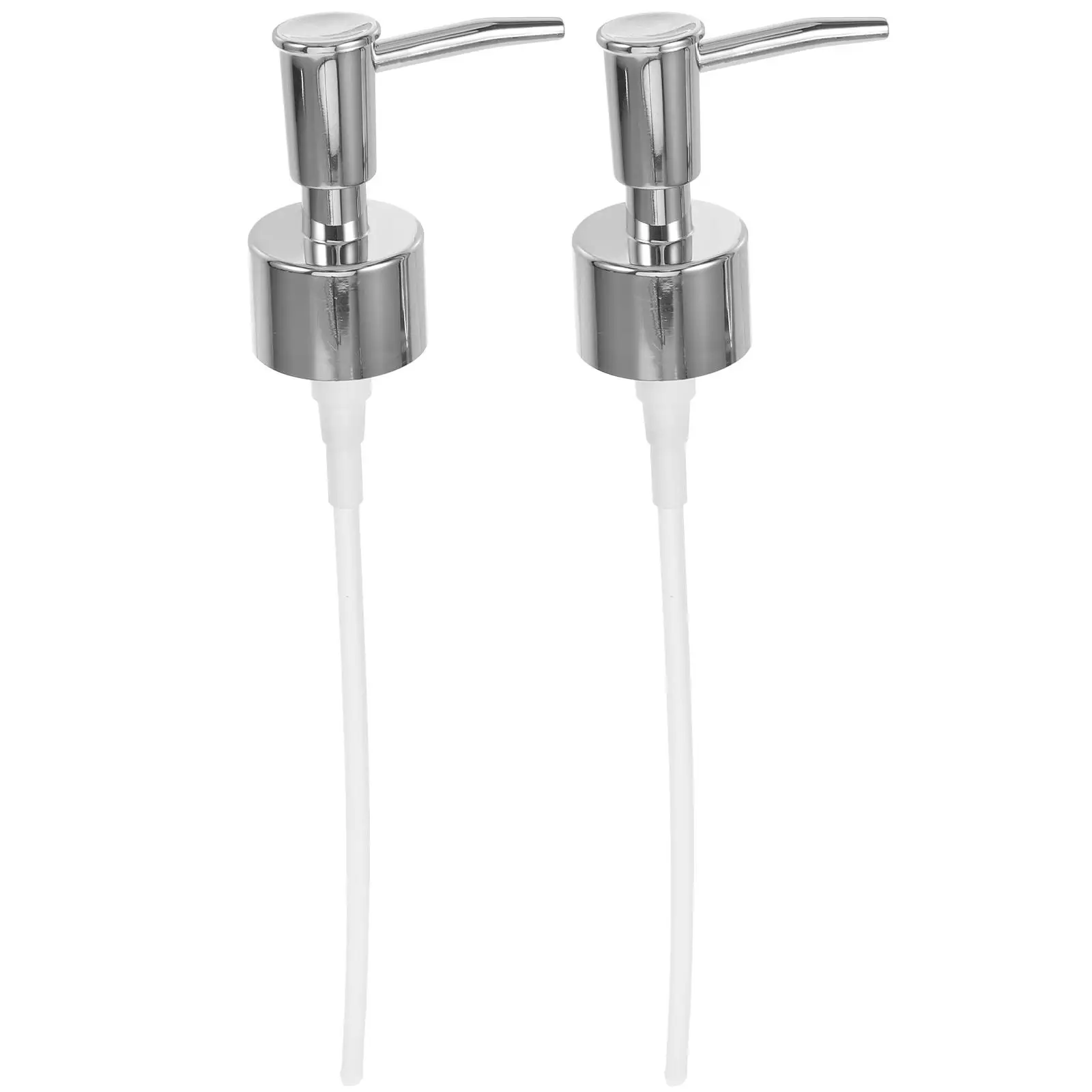 

2pcs Pump Head Soap Dispenser Replacement for Shampoo Wash Bathroom Kitchen Travel Water Plated Practical Reusable