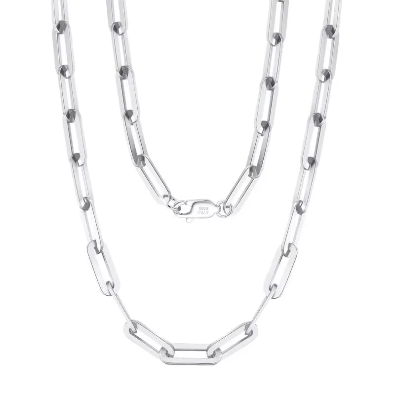 ORSA JUWELEN 9,3mm Größe Paperclip Link Kette Halskette 925 Sterling Silber 14k Gold Kette Mann Frau Halsketten Mode schmuck SC40