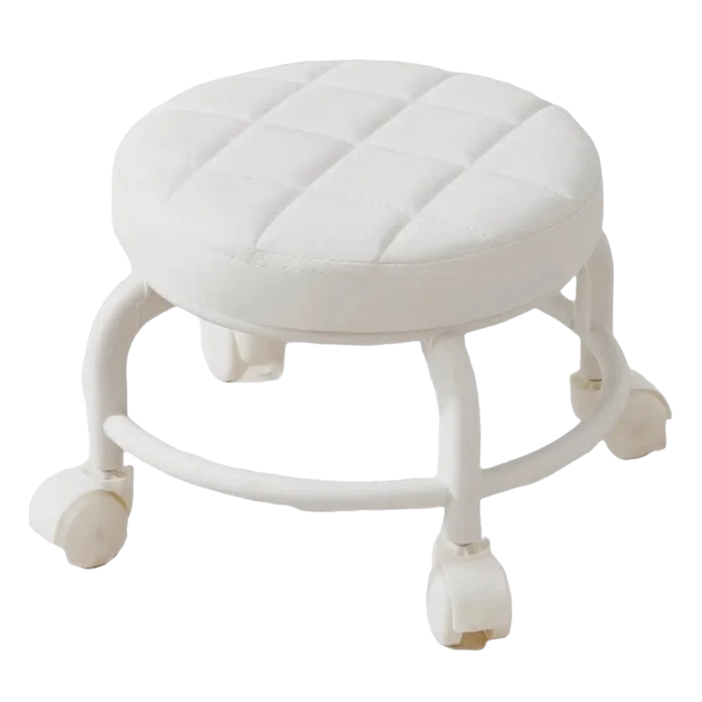 puレザー回転式ローリングスツール-防水-360度回転式ローリングプーリーチェア-耐荷重