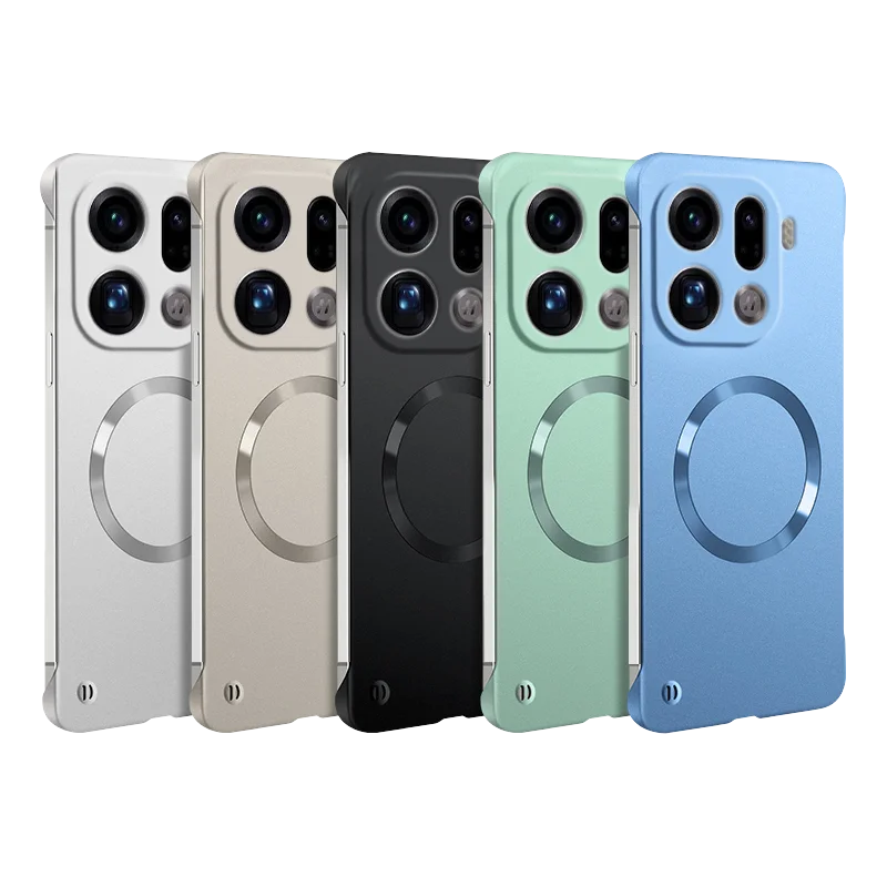 حافظة لهاتف OPPO Find X9 Pro غطاء مغناطيسي فاخر بدون حدود لهاتف OPPO Find X9 Pro ممتص للصدمات Funda