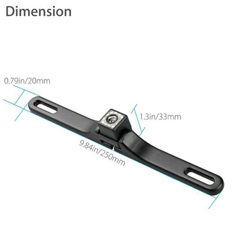 170° HD Car Reverse Backup Camera, Waterproof License Plate Rear View Camera with Night Vision Function