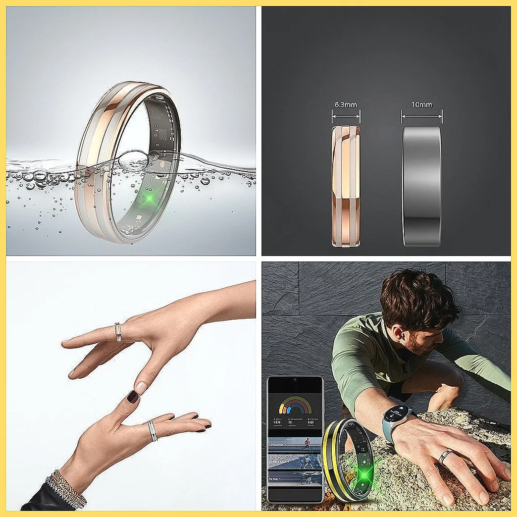 

2026 New Model Smart Ring Unisex IP68 Waterproof Fitness Tracker with Heart Rate & Health Monitoring Activity Ring
