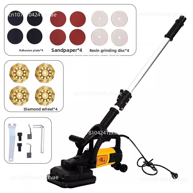 

Handheld Rough Grinder with Extension Pole Wall Plasterer Spatula Cement Wall Concrete Floor Rough Grinder
