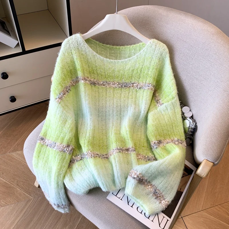 

CheriZ Monet картина маслом adient мериносовая смесь шерсти женский ленивый высококачественный весенний вязаный свитер пуловер полиэстер