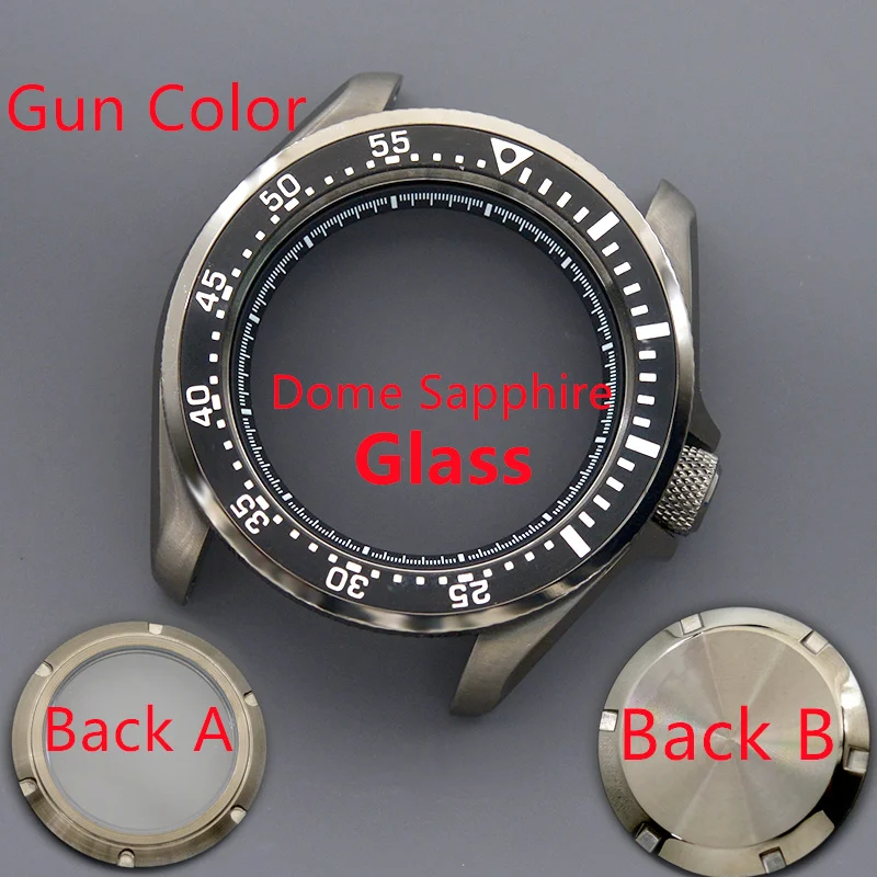 بندقية اللون SKX007 SKX009 ساعة رجالي تناسب NH34 NH35 NH36 حركة أوتوماتيكية زجاج الياقوت 200 متر مقاوم للماء