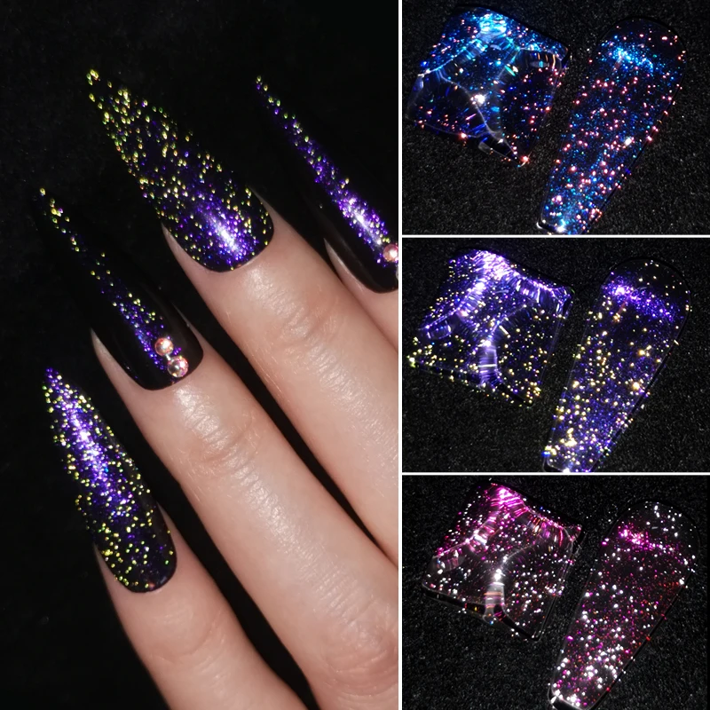 Chameleon reflecterende glittergel nagellak Dark Flashy Aurora Laser Gradient Gel Polish Semi-permanente losweken UV-gelvernis