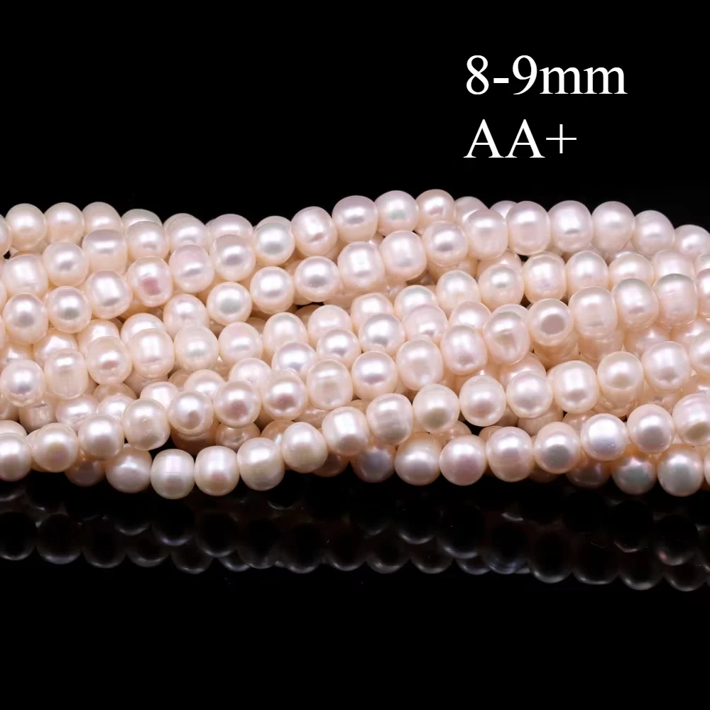 

Natural Freshwater Pearl Beading Round Shape Isolation Loose Spacer Beads for Jewelry Making DIY Bracelet Neckalce Accessories