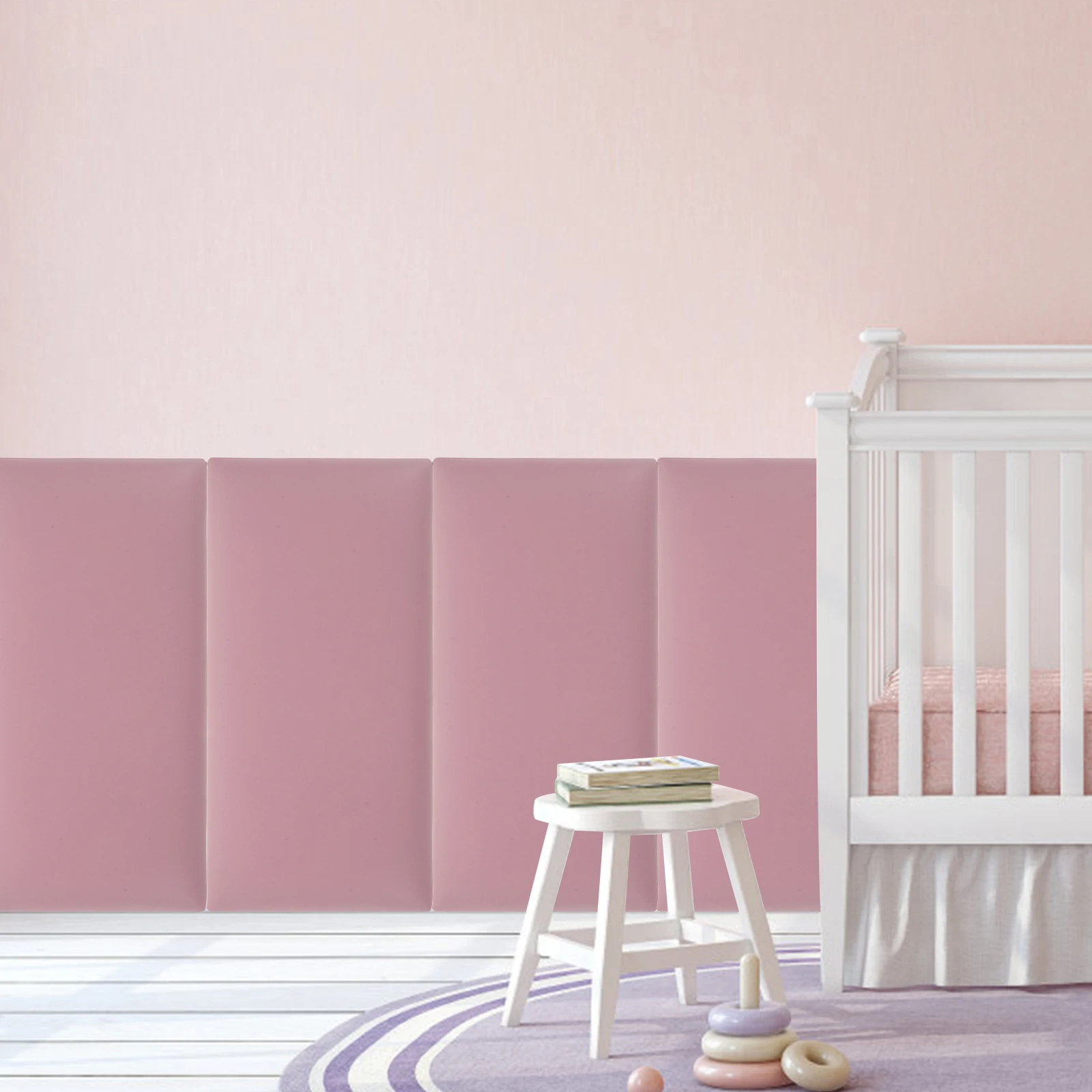 

Anti-collision Soft Bag Wall Padding Kids Mat for Bedroom Home Pink Bedside Protective Cushion Child