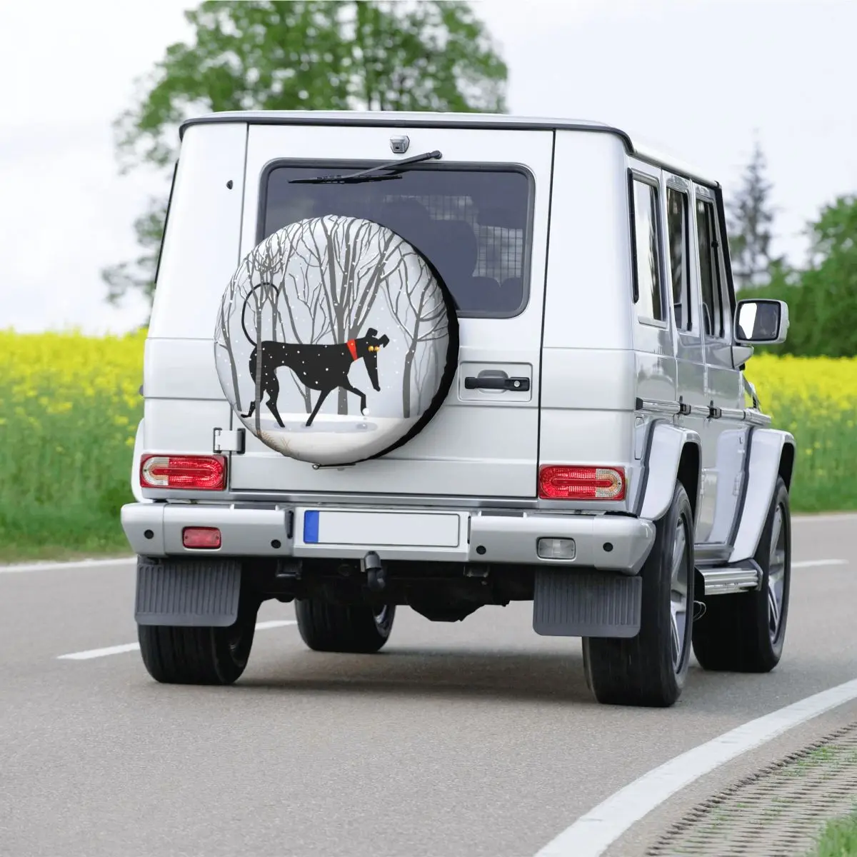 Winter Hound Spare Tire Cover Greyhound Whippet Sighthound Dog 4x4 Car Wheel Protectors Accessories 14\