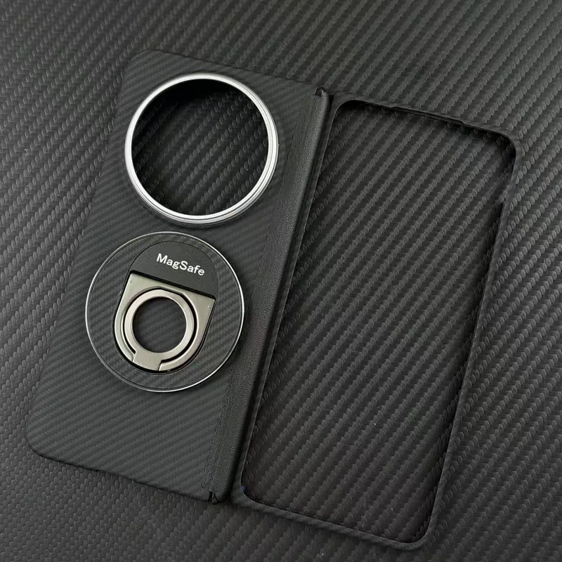 Carbon Fiber Case For Vivo X Fold 6 Kevlar Wireless Charging Back Cover Shell