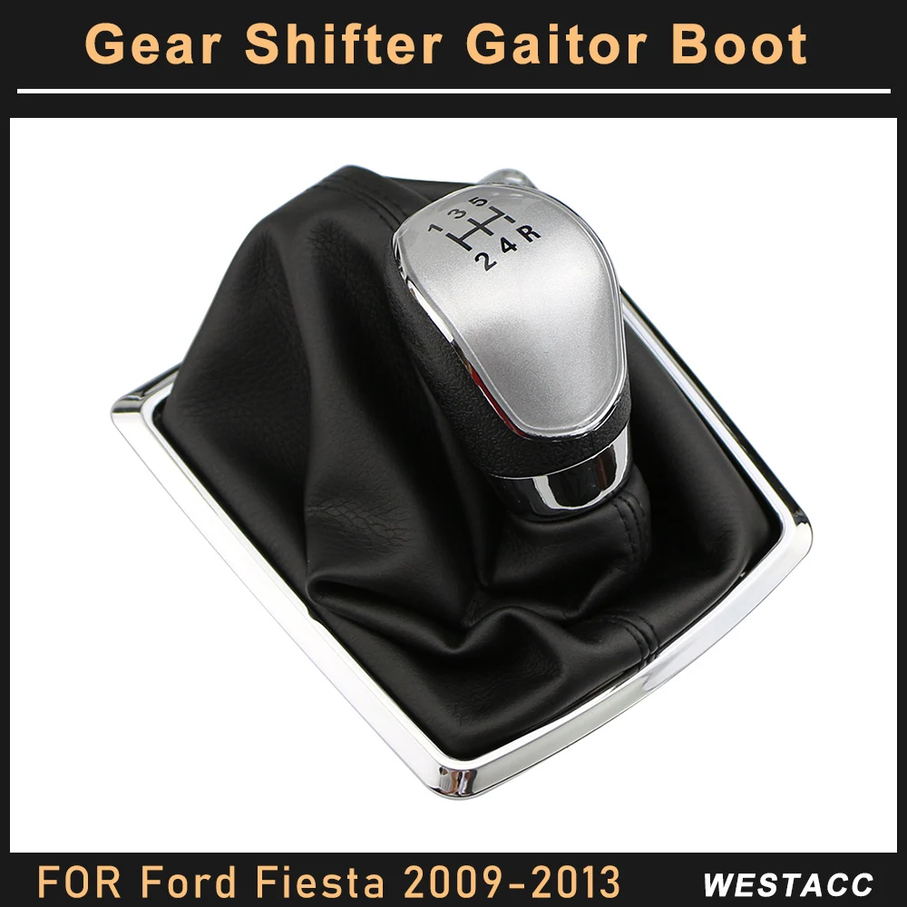 5/6 Snelheid Auto Versnellingspookknop Hendel Shifter Kraag Voor Ford Fiesta 2009 - 2013 Focus Mk2 2005-2011 Gaitor Boot Accessoires