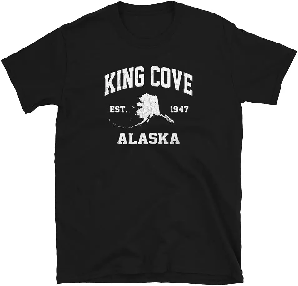 

King Cove Alaska AK Vintage State Athletic Modern Fit T-Shirt