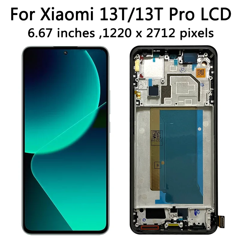 6.67\'\'New Screen for Xiaomi 13T LCD 2306EPN60G Display Touch with Frame Digitizer Assembly For mi 13t Pro 23078PND5G LCD