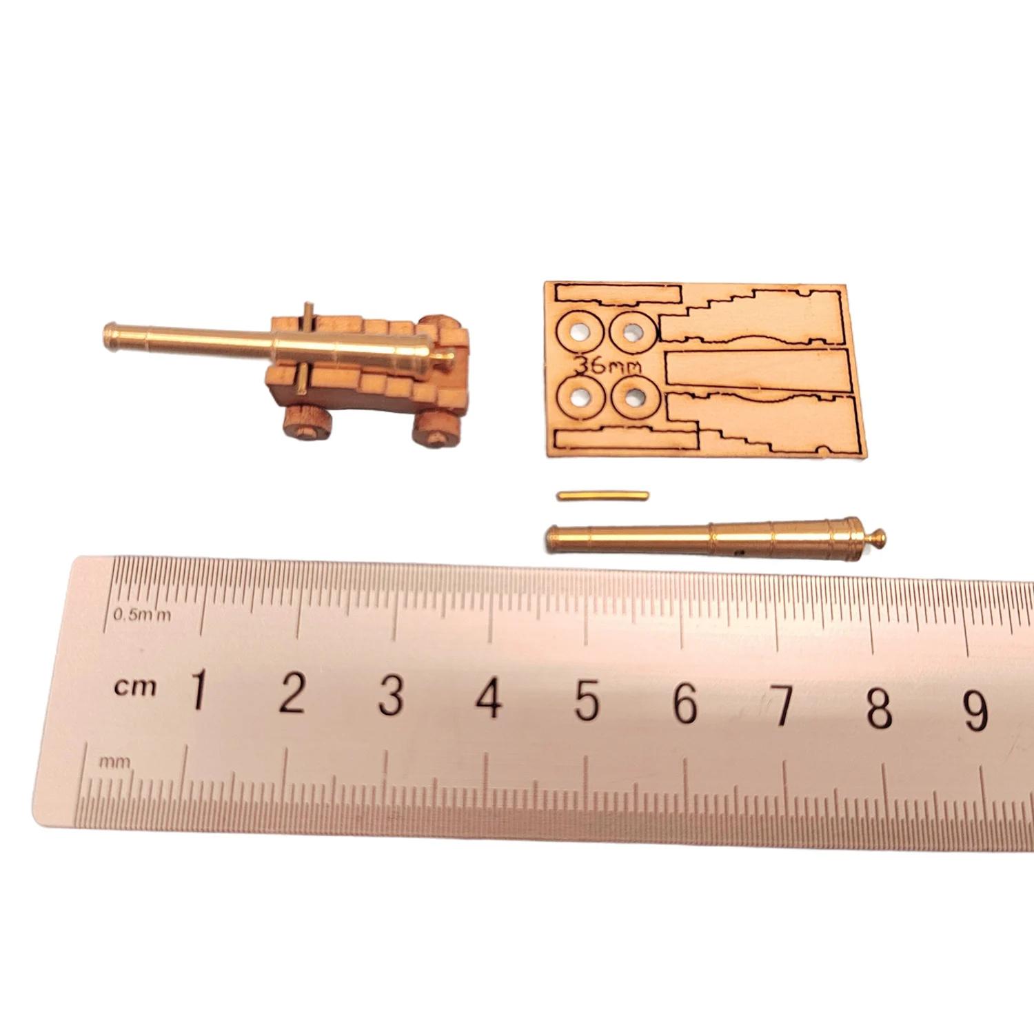 الكمثرى الخشب سطح السفينة مدفع نموذج باخرة الملحقات CNC النحاس مدفع + الكمثرى عربة خشبية 1 مجموعة