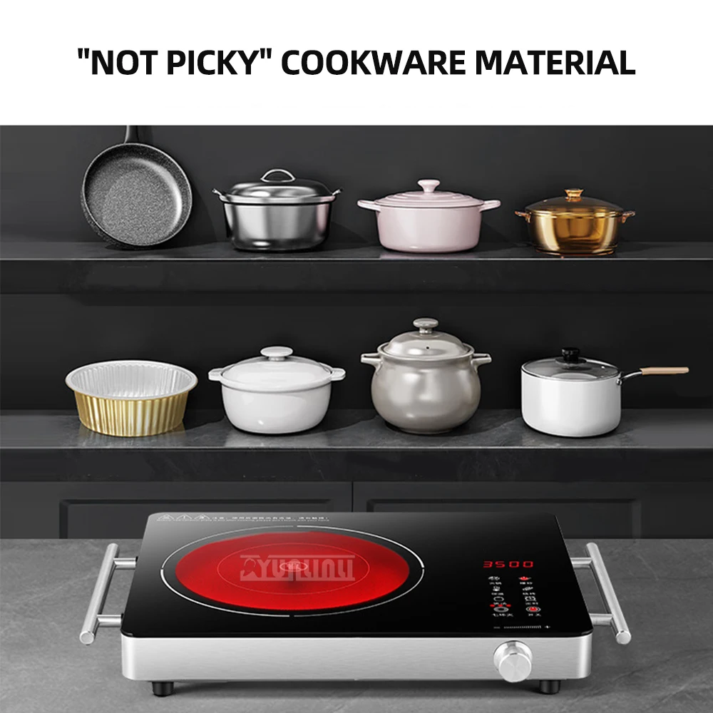 Intelligent Cooktop Ceramic Cooker High Power Electric Infrare Heating Furnace Fogao Electronic Stove