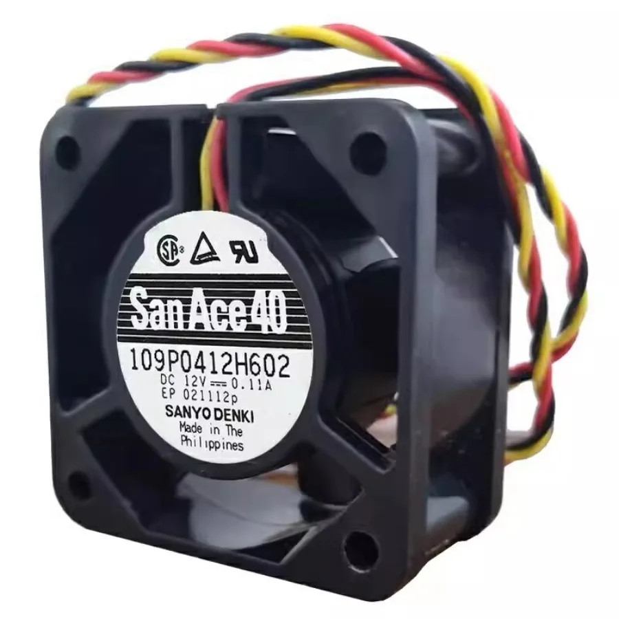 

For Sanyo 109P0412H602 4020 DC12V 0.11A 4CM 3-Wire Silent Cooling Fan