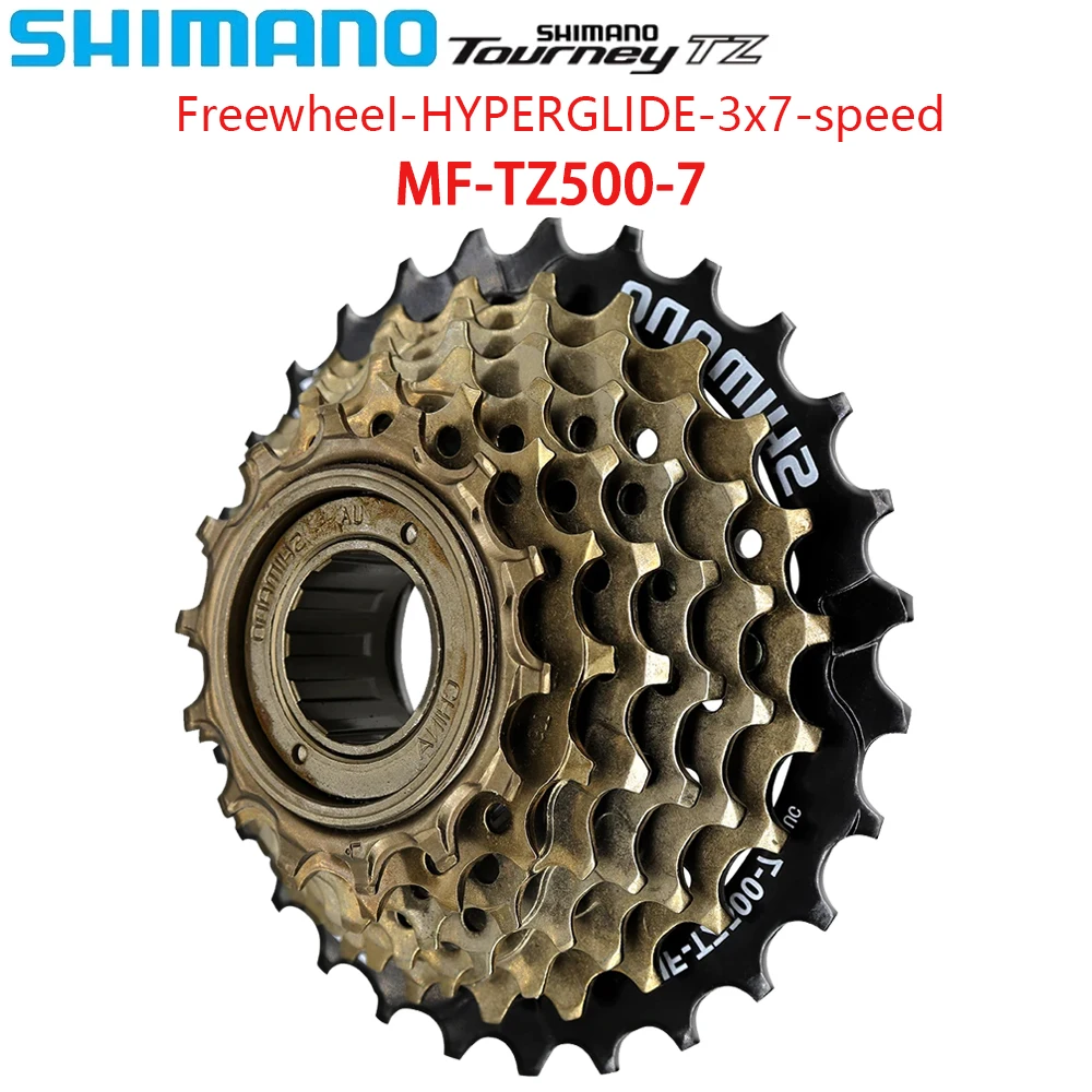 SHIMANO TOURNEY TZ500 3X7 Speed Cassette Mountain Bike Freewheel Metal Thread Sprocket 14-28T Original Bike Part Cassete 7v