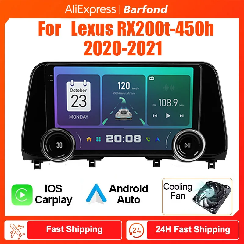 Barfond  For  Lexus RX200t-450h 2020-2021  Car Radio Multimedia Video Player Navigation stereo GPS Android 13 2din dvd