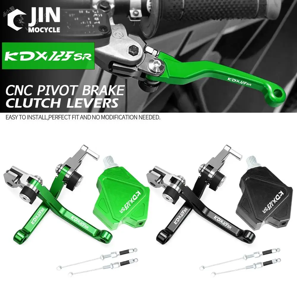 

Dirt Bike CNC Brake Clutch Lever Stunt Clutch Pull Cable Lever Replacement Easy System For KAWASAKI KDX125SR 1990-1999 1998 1997