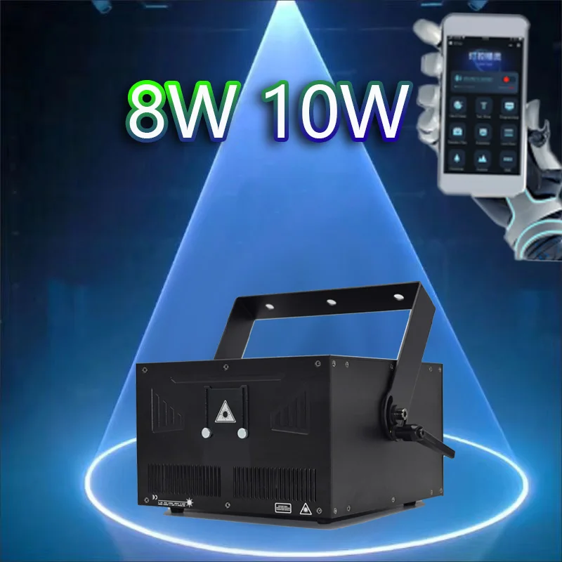 

8 Вт/10 Вт полноцветный RGB анимационный сканер луча сценический лазерный проектор свет Bluetooth управление DJ дискотека клуб вечеринка танцевальная свадьба
