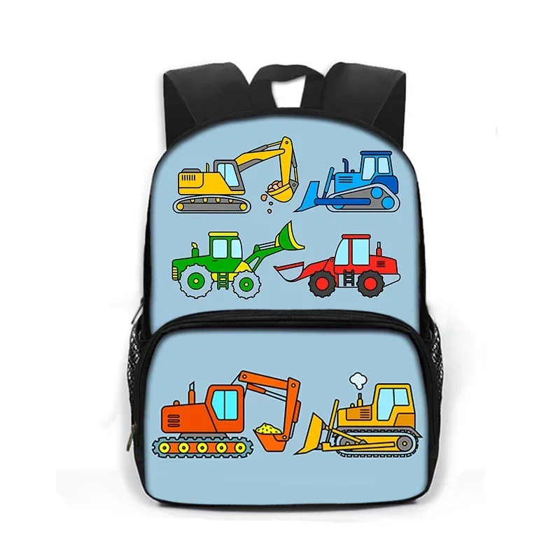 Children School Bags Kids Kindergarten Backpack Cartoon Firetruck Car Excavator Tractor Backpack for Boy Girl Rucksack Book Bag