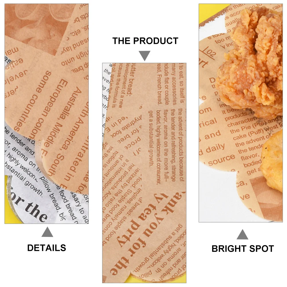 

500Pcs Lace Baking Paper Pad Grease-Proof Oil Absorbing for Bread Chicken Wings Snacks Baking Tray Cooking Paper