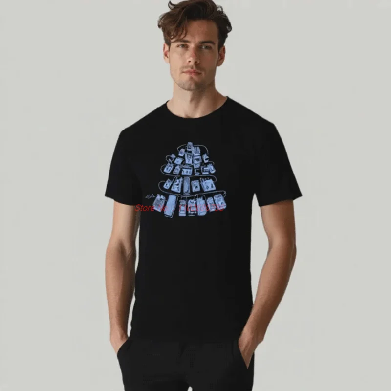 Fashion Guitar Effects Pedals T Shirt Designer T For Guitarists Casual Cotton T-Shirt Graphic T Shirts High Quality Mens Clothes