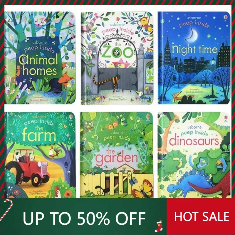 

Libro DIFUYA 1 Book Usborne Peep Inside Book English Educational 3D Flap Picture Books Baby Children Reading Book for Children G