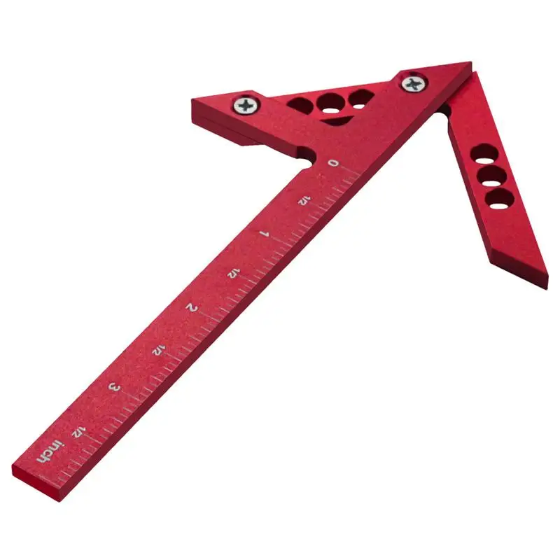 Woodwork Measuring Tool Miter Triangle Ruler Aluminum Alloy Woodworking Square Protractor Miter Triangle Ruler High Precision La