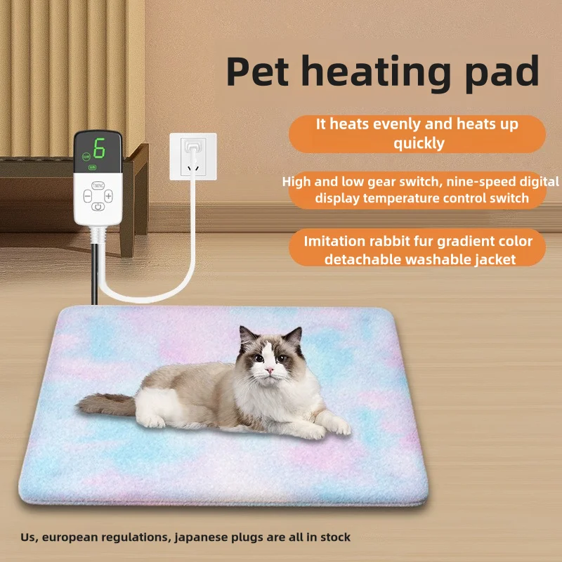 

Pet Electric Blanket Winter Warming Pad Cat Dog Heated Nest Waterproof Warmer Power-Off Protection Bite-Resistant Mat Bed