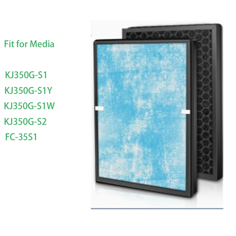 

Combine Filter Fit for Media KJ350G-S1/S1Y/S1W/S2 FC-35S1 380*280*45mm Air Purifier Filter