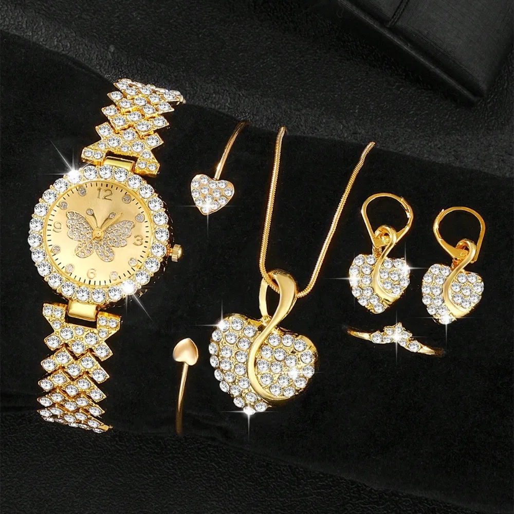 6pcs Ladies' Elegant And Fashionable Watch For Valentine's Day,New Year,Easter,Ramadan,Birthdays,The Gift For Friends And Family