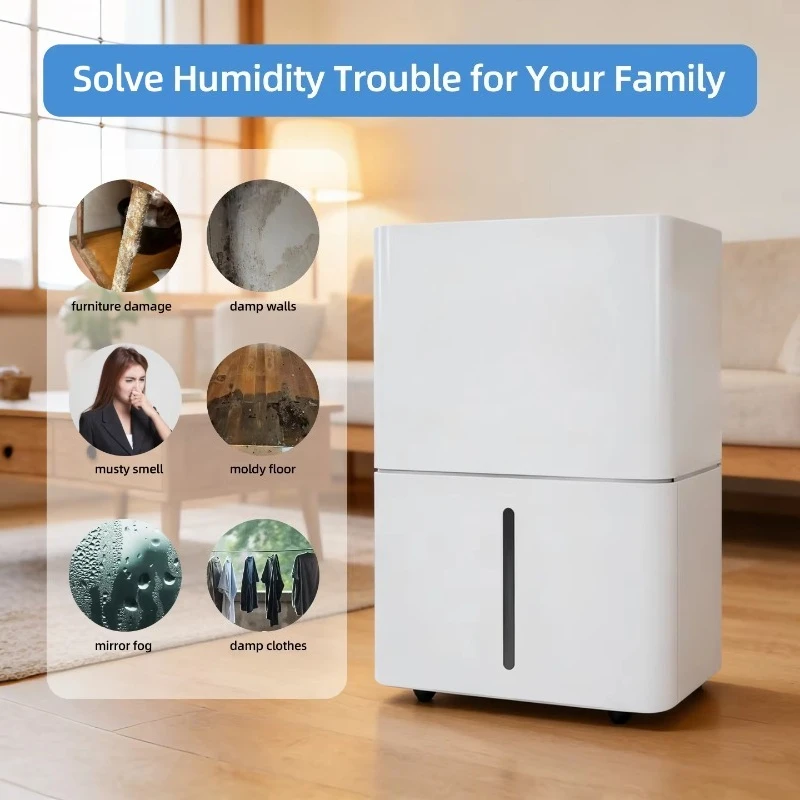 Airo China Wi-fi Household Oem Smart 15L/Day Compressor Home Mobile Air Dehumidifier with Drain Hose